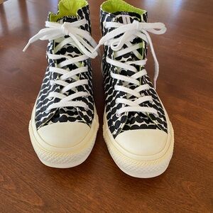 Merrimekko X Converse Black and White High-Top Sneakers